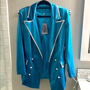 Elegant Blue Women's Blazer